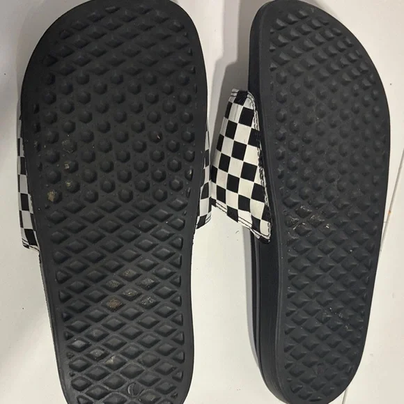 Vans Black Checkered Slide Sandals- size 6 - Picture 4 of 4